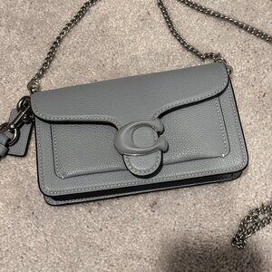 Coach Tabby Crossbody Wristlet, Grey Blue